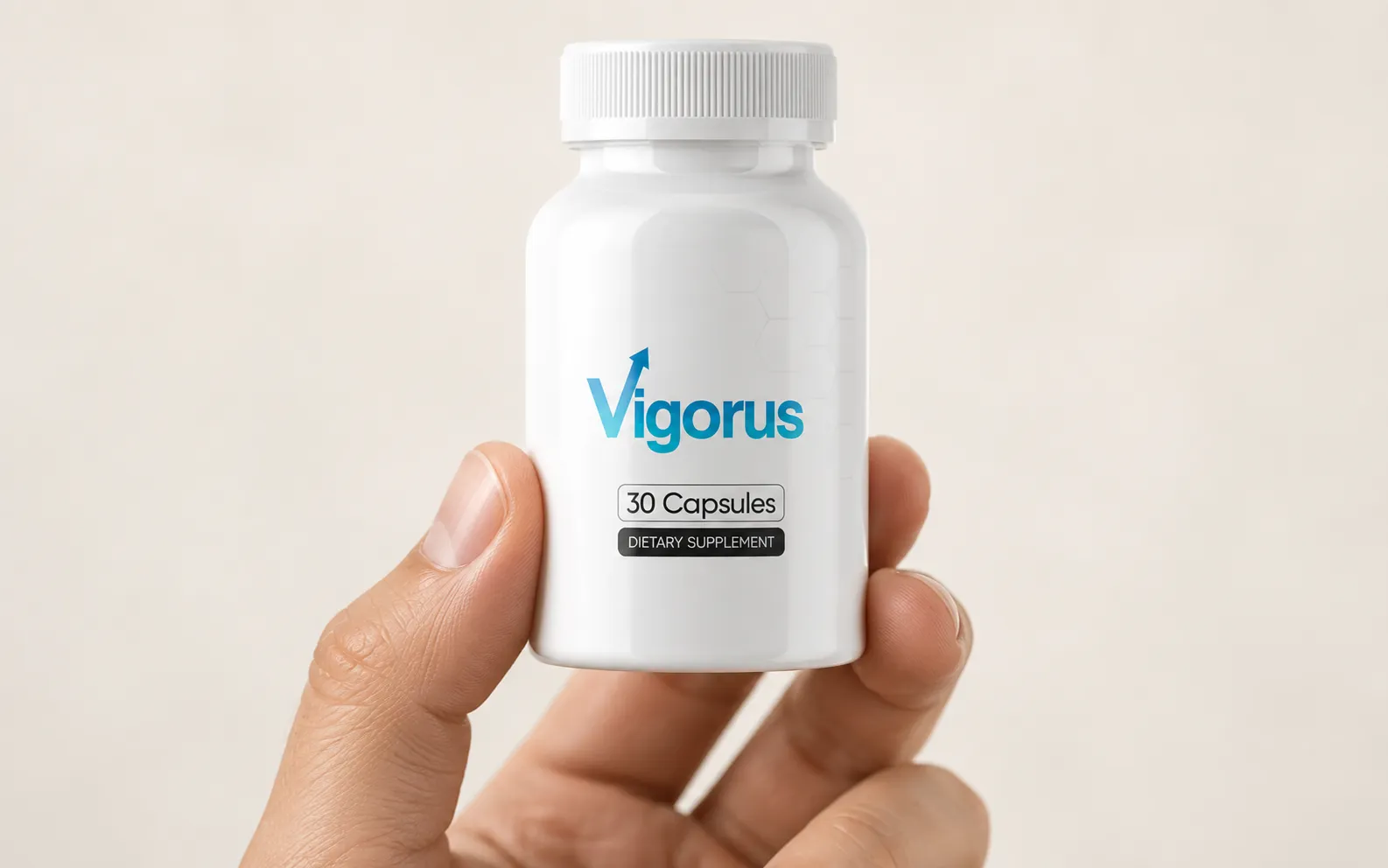 Vigorus — the package held in a hand