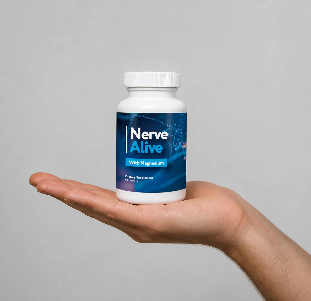 NerveAlive — the package held in a hand