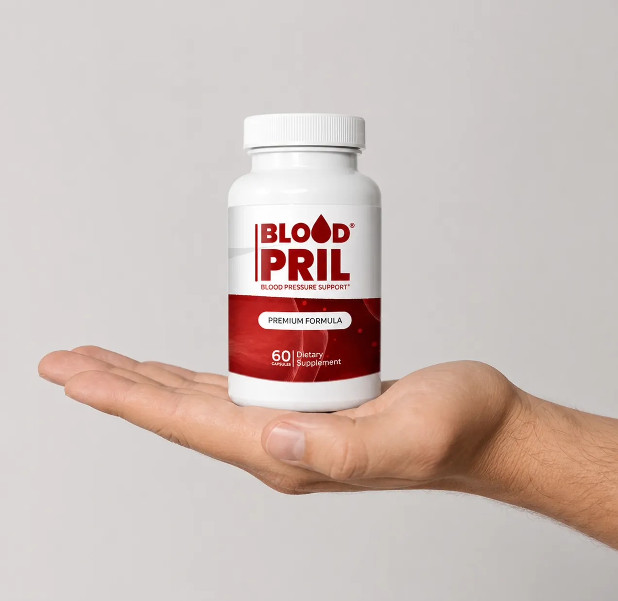 Bloodpril — the package held in a hand