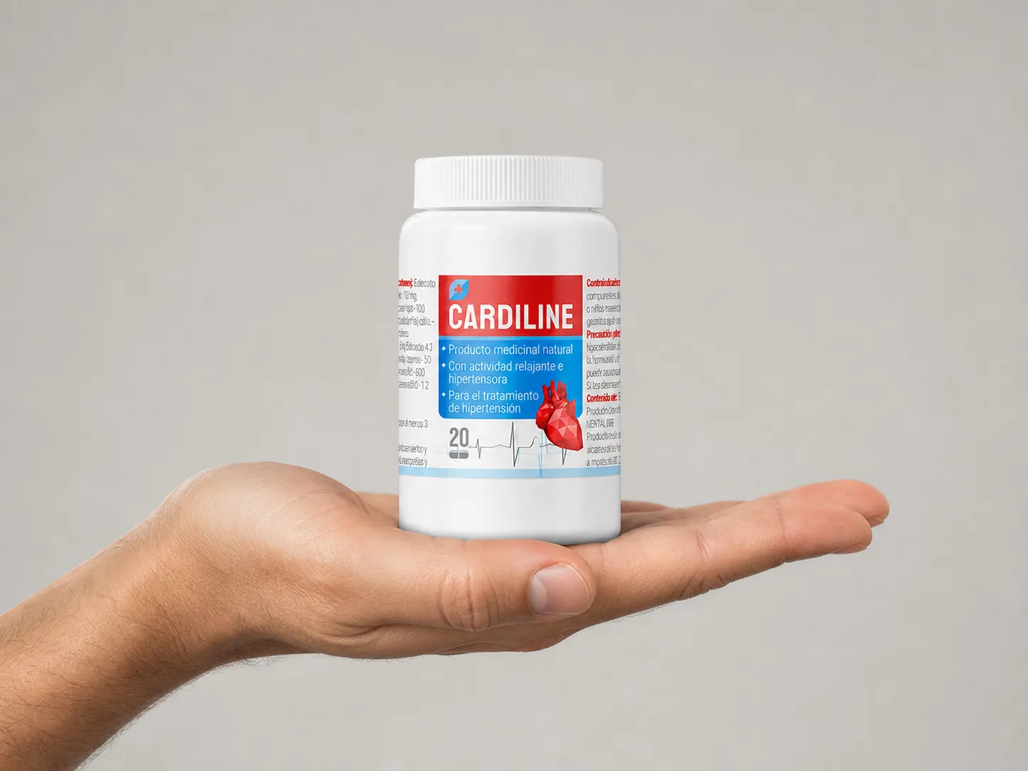 Cardiline USA — the package held in a hand
